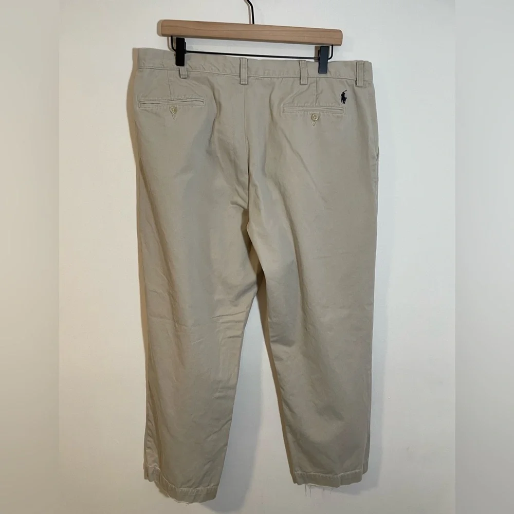 Vintage Polo Ralph Lauren Preston Pant Men’s 38x30 Tan Khaki Preppy Chino